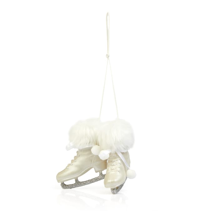 Frosted Spirit Ski Boots Hanging Decoration - Cream