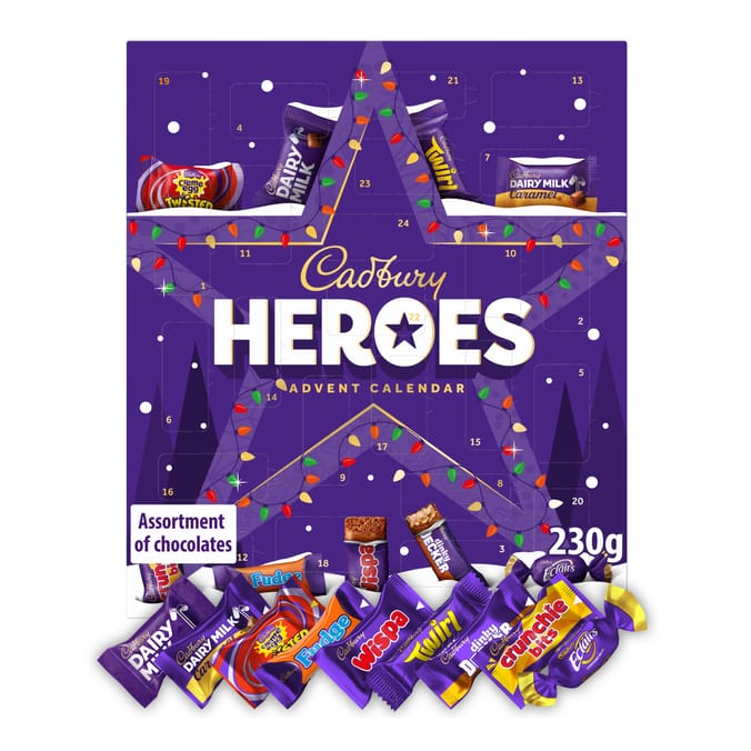 Cadbury Heroes Advent Calendar – Assorted Mini Chocolate Selection (230g)