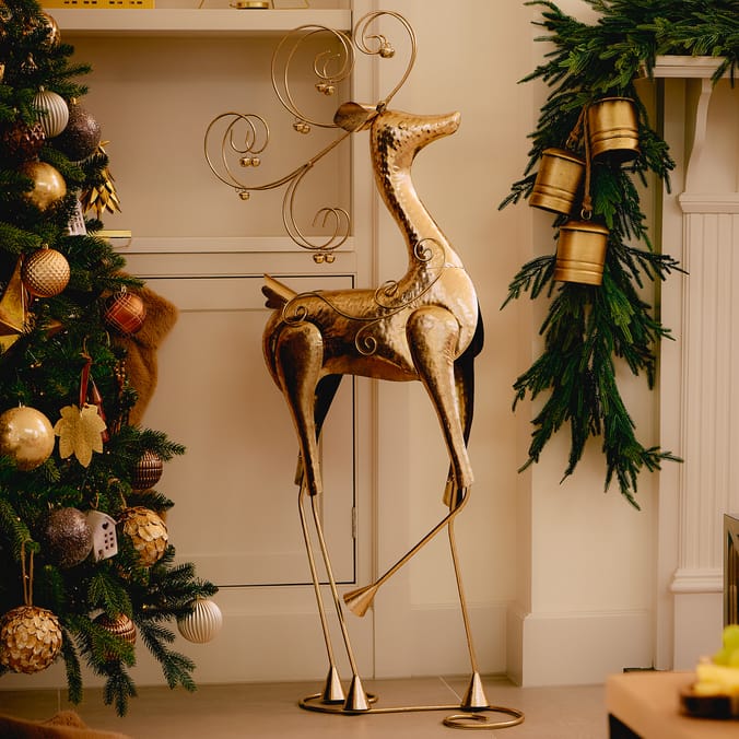 Winter Luxe Decorative Large Metal Reindeer
