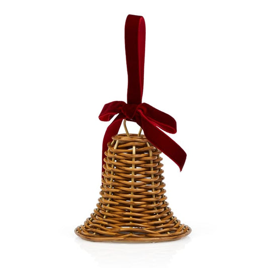 Winter Charm Rattan Hanging Decoration - Bell