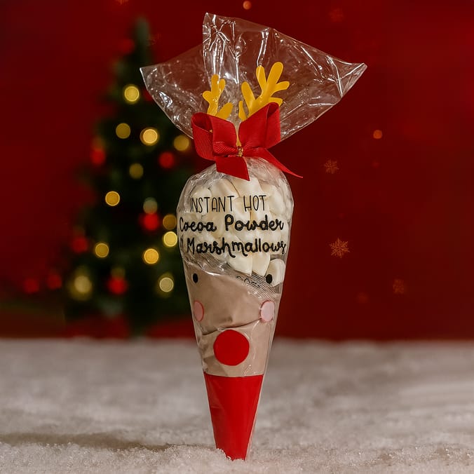 Hot Chocolate Cone Gift Pack – Instant Cocoa Mix with Marshmallows