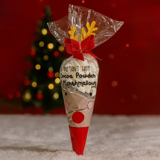 Hot Chocolate Cone Gift Pack – Instant Cocoa Mix with Marshmallows