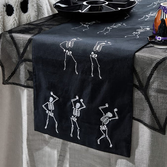 Hallow Scream Table Runner 1.8m - Skeleton