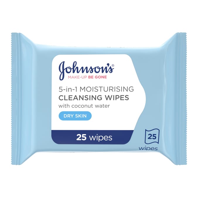 Johnson’s Make-Up Be Gone 5-in-1 Moisturising Cleansing Wipes – Coconut Water (25 Wipes)