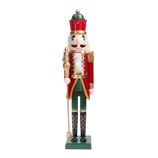 Royal Christmas Nutcracker King Figurine – Festive Wooden Holiday Decoration