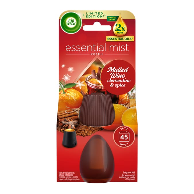Air Wick Essential Mist Refill – Mulled Wine Clementine & Spice (Limited Edition)