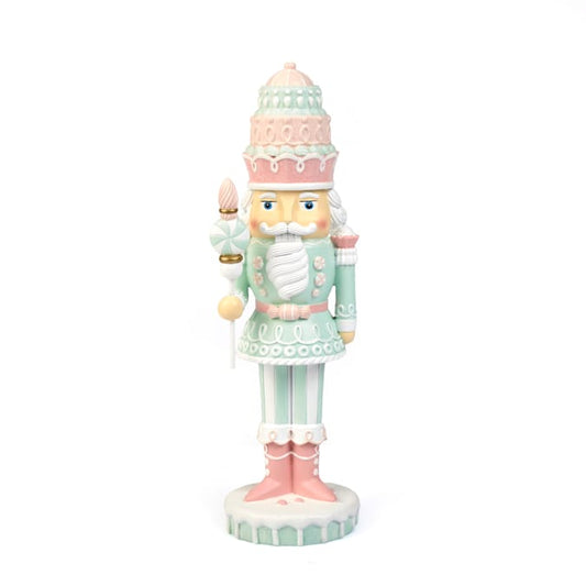 Pastel Gingerbread Nutcracker Figurine – Candy Christmas Decoration