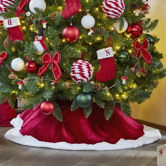 Festive Feeling Christmas Luxury Faux Velvet Tree Skirt