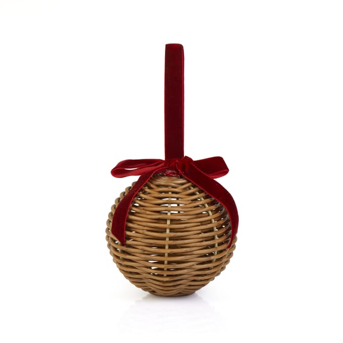 Winter Charm Rattan Hanging Decoration - Bauble