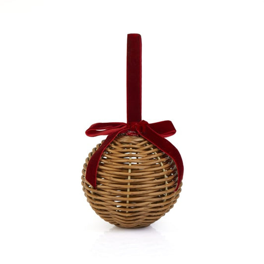 Winter Charm Rattan Hanging Decoration - Bauble