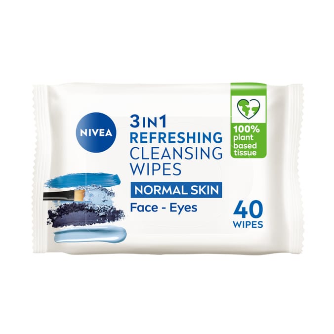 NIVEA 3-in-1 Refreshing Cleansing Wipes – Normal Skin (40 Wipes)