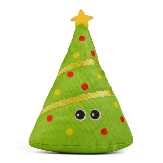 Christmas Tree Dog Toy – Festive Plush Squeaky Holiday Pet Toy