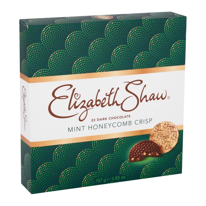 Elizabeth Shaw Mint Honeycomb Crisp Dark Chocolate – 22 Crisp Discs (137g)
