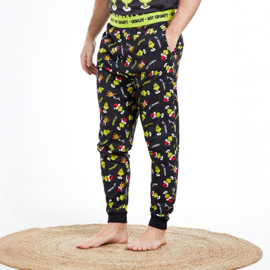 Men’s Grinch Christmas Jogger Pants – Holiday Lounge Bottoms with Festive Print