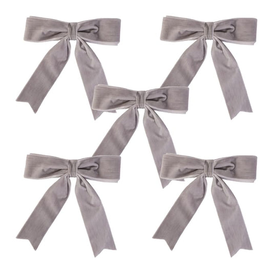 Set of 5 Velvet Bow Decorations – Elegant Hanging Ribbon Bows for Gifts, Wreaths & Home Décor