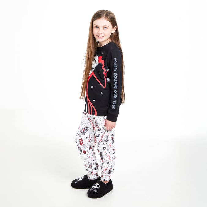 Kids Nightmare Before Christmas Jack Skellington Pajama Set – Winter Fleece Sleepwear