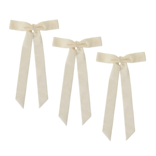 Velvet Hanging Bow Ornaments – 3-Pack Elegant Christmas Tree Decorations (Multiple Colors)