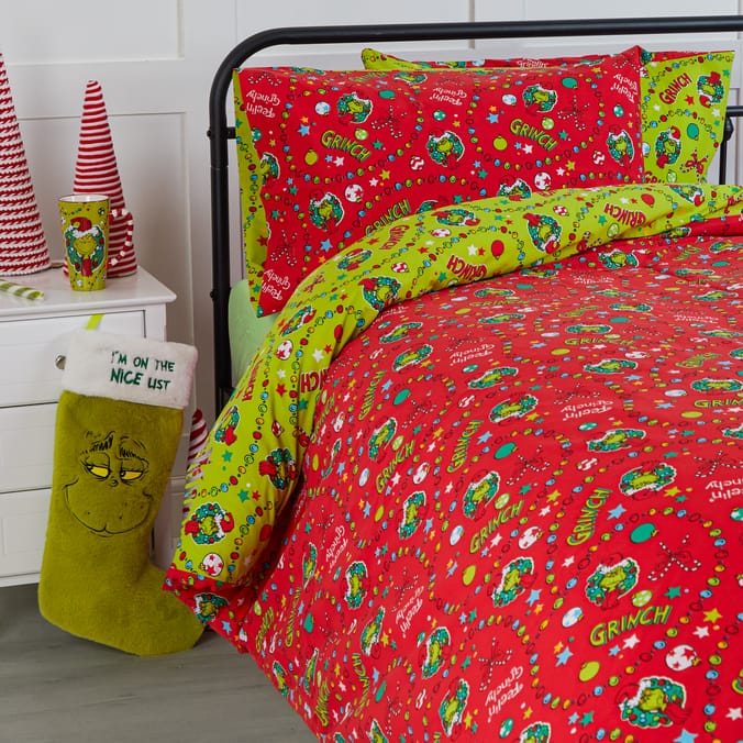 The Grinch Glow In The Dark Double Duvet Set