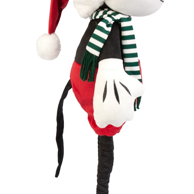 Festive Long-Legged Winter Mouse Plush Decoration