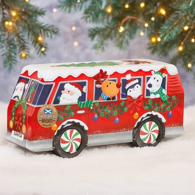 Festive Biscuit Gift Tin – Holiday Collectible Storage Tin Filled with Shortbread Treats