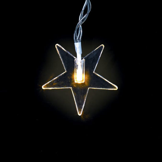 LED Star String Lights – Warm White Festive Hanging Decorations