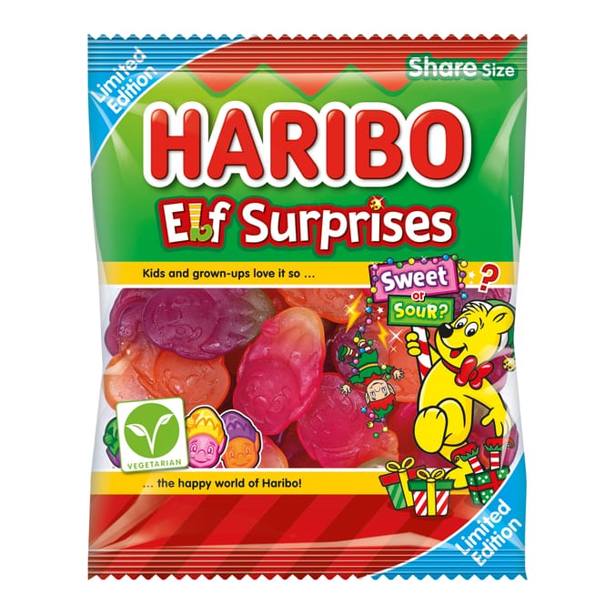 Haribo Elf Surprises – Limited Edition Vegetarian Gummies (Share Size)