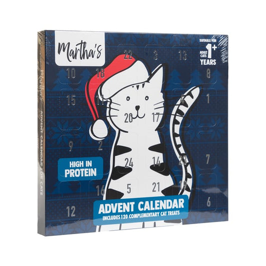 Martha’s Cat Advent Calendar – 24-Day Christmas Countdown with 120 High-Protein Cat Treats