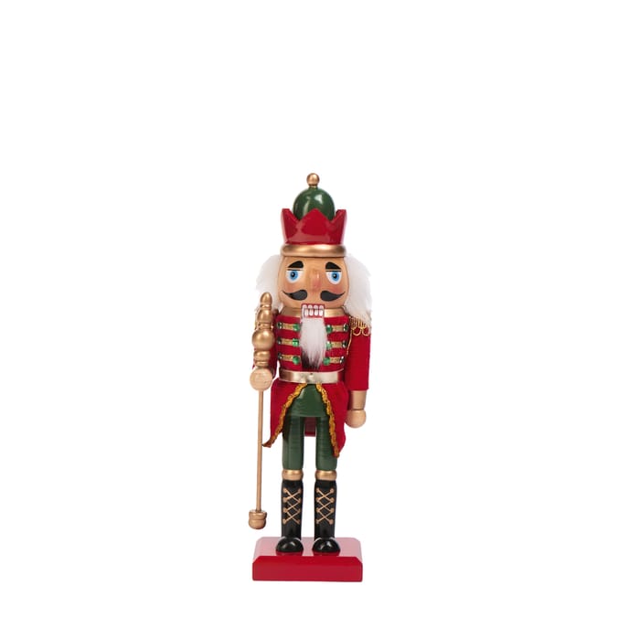 Classic Wooden Christmas Nutcracker Figurine – Holiday Decorative Statue