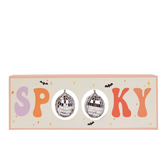 Spooky Disco Wooden Spooky Sign
