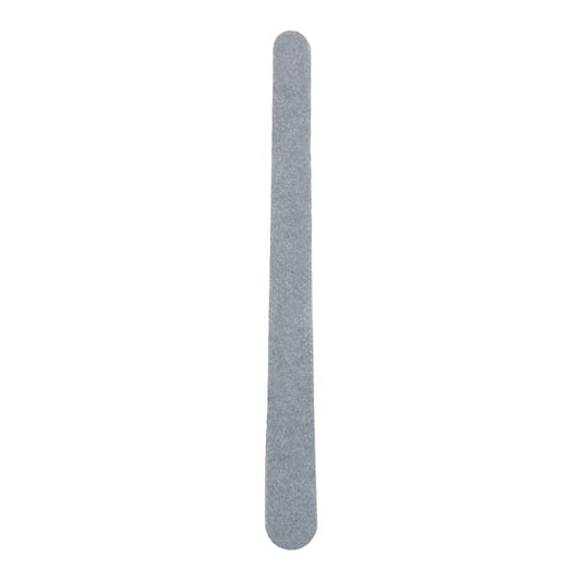 A straight grey nail file designed for smooth nail shaping and length control, ideal for everyday nail care at home or in the salon.