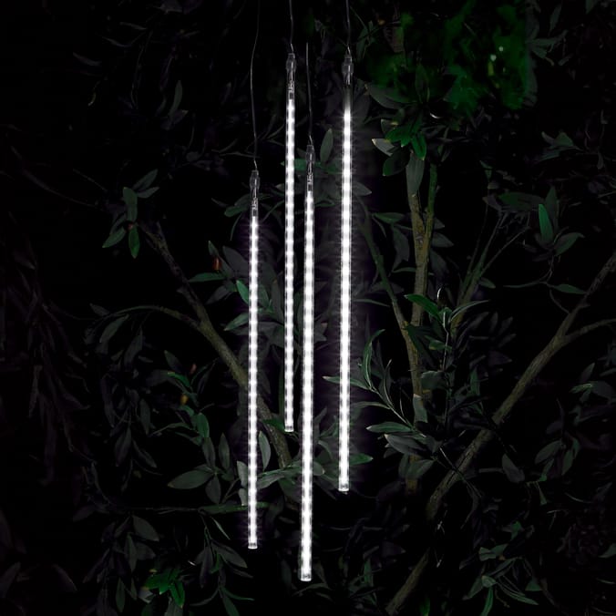 Outdoor LED Snowfall Meteor Shower Lights – Hanging Tube Lights (Set of 4)