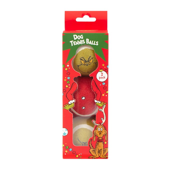 Grinch Dog Tennis Balls – Christmas Dog Toy 3-Pack