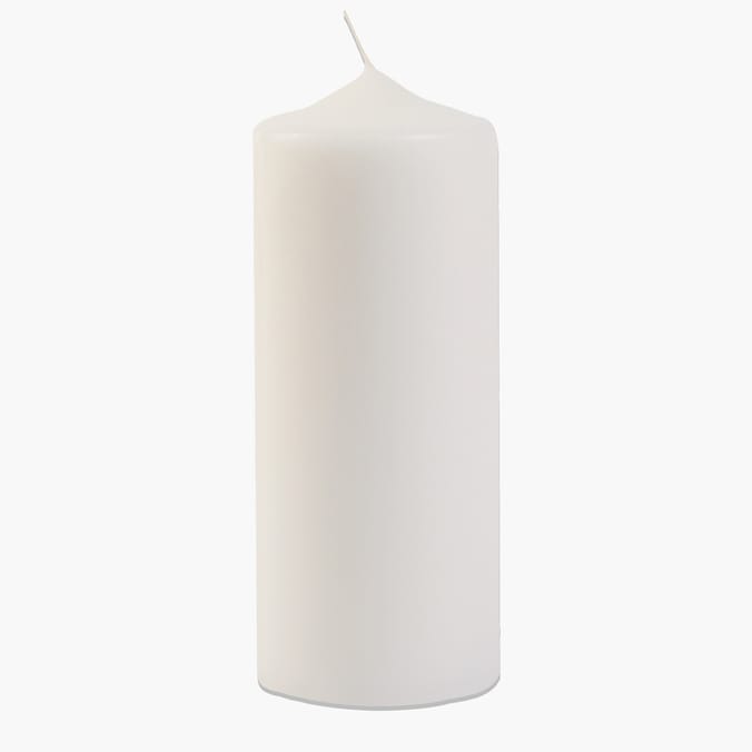 Classic White Pillar Candle – Unscented Long-Burning Home Décor Candle