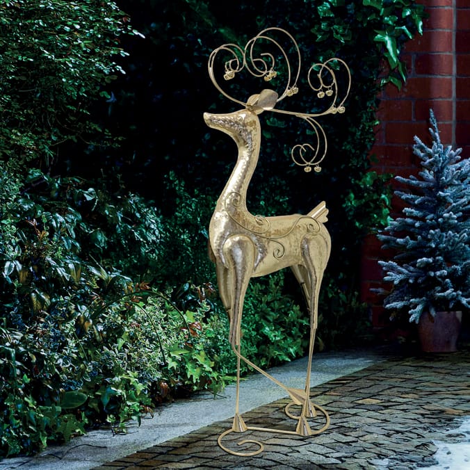 Winter Luxe Decorative Large Metal Reindeer