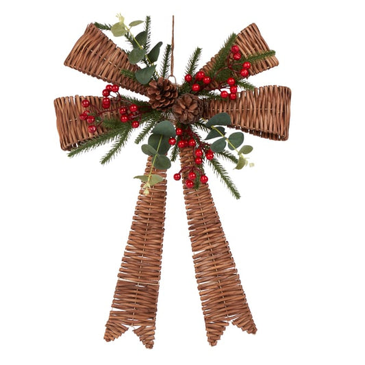 Winter Charm Rattan Large Bow