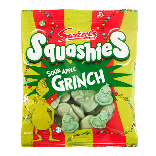 Swizzels Squashies Sour Apple Grinch – Limited Edition Christmas Sweets (120g)