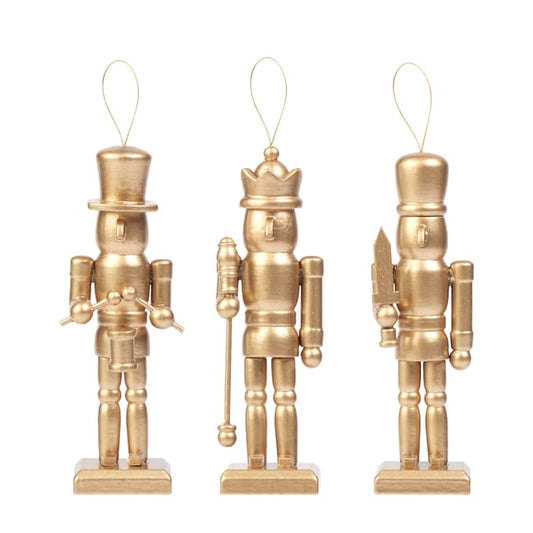 Winter Charm Nutcracker Christmas Tree Decoration 3 Pack