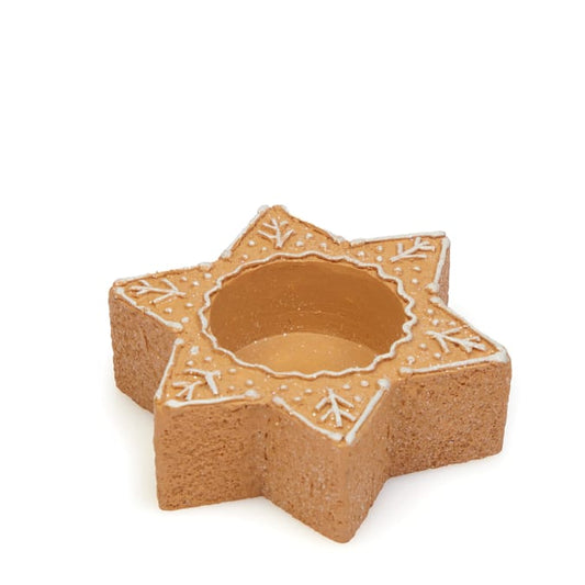 Gingerbread Star Candle Holder – Christmas Tealight Holder Décor