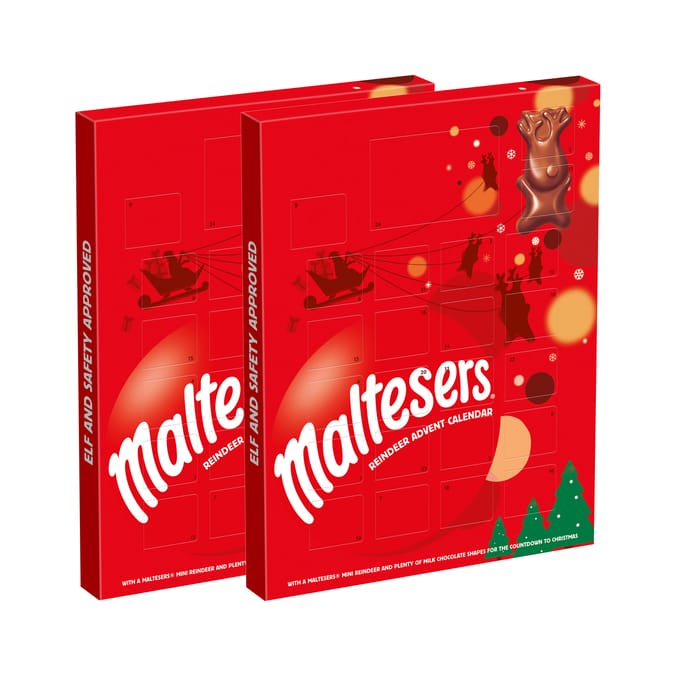 Maltesers Reindeer Advent Calendar Twin Pack – Festive Milk Chocolate Countdown