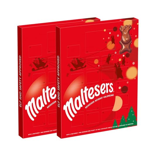 Maltesers Reindeer Advent Calendar Twin Pack – Festive Milk Chocolate Countdown
