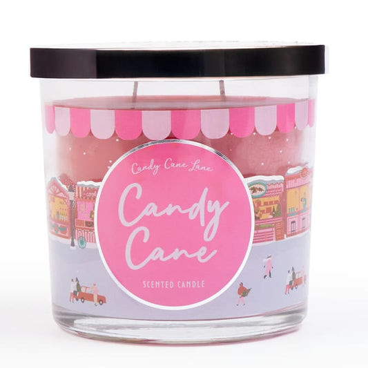 Candy Cane Lane Candy Cane Scented Candle – Sweet Peppermint Holiday Aroma