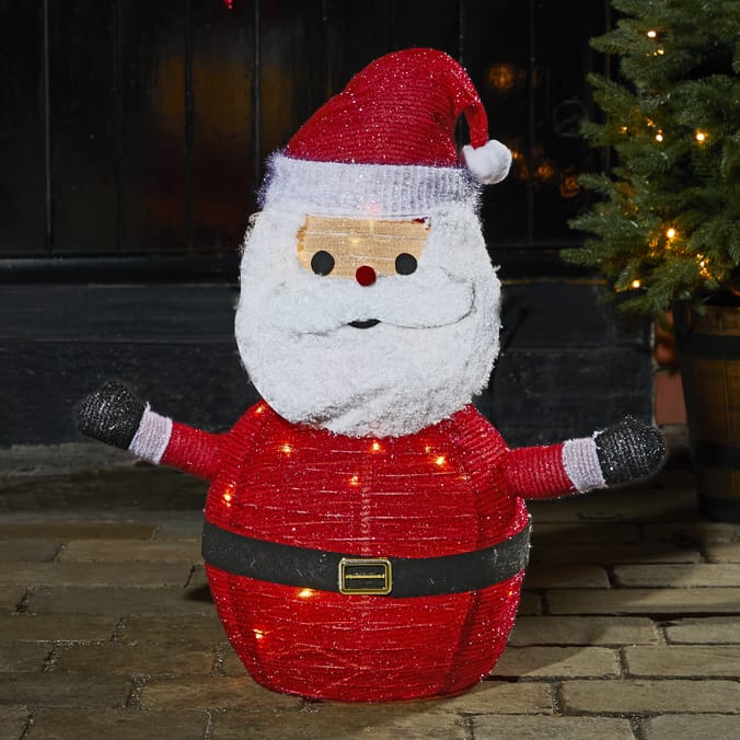Prestige LED Collapsible Light Up Santa 2ft
