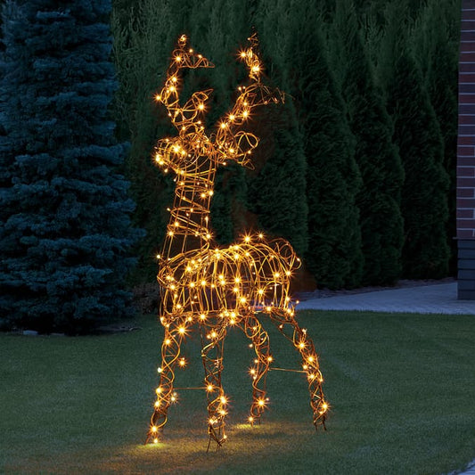 LED Reindeer Outdoor Christmas Light – Illuminated Wire Frame Deer for Garden & Yard Holiday Decoration