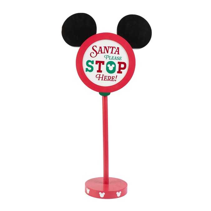 Christmas “Santa Please Stop Here” Standing Sign – Holiday Decorative Display