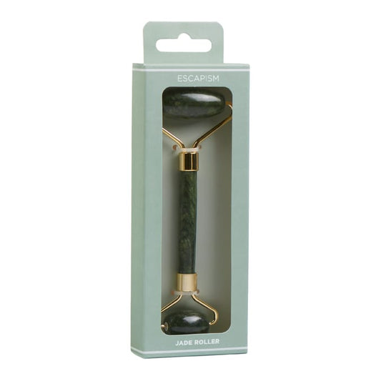 A classic jade roller facial massage tool designed to help relax facial muscles and support your daily skincare routine.