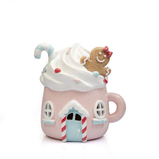 Gingerbread Candy House Mug Décor – Christmas Ceramic Cup Ornament