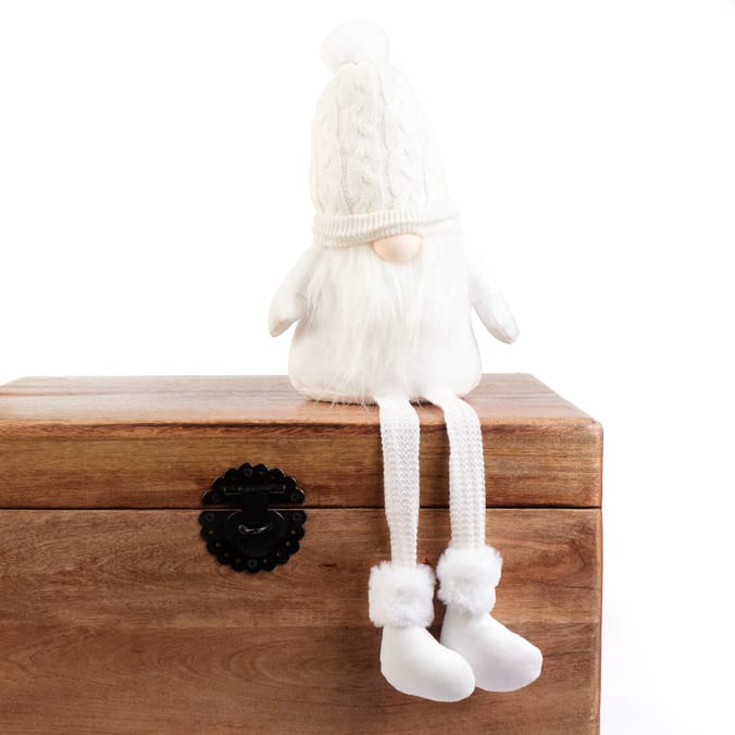 Sitting Christmas Gnome Doll – Festive Long-Leg Shelf Decoration