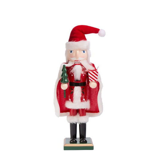 Santa Claus Christmas Nutcracker Figurine – Festive Holiday Decor Accent