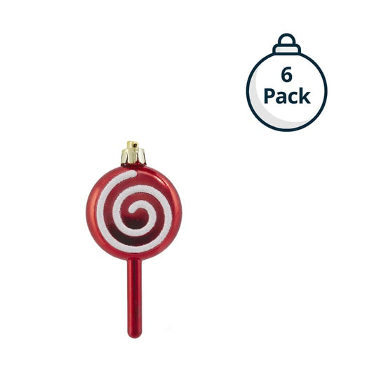 Sleigh Bells Christmas Tree Decoration 6 Pack - Lollipop