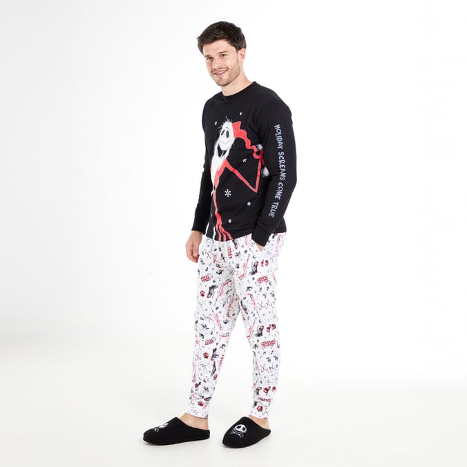Men’s Nightmare Before Christmas Jack Skellington Pajama Set – Winter Loungewear